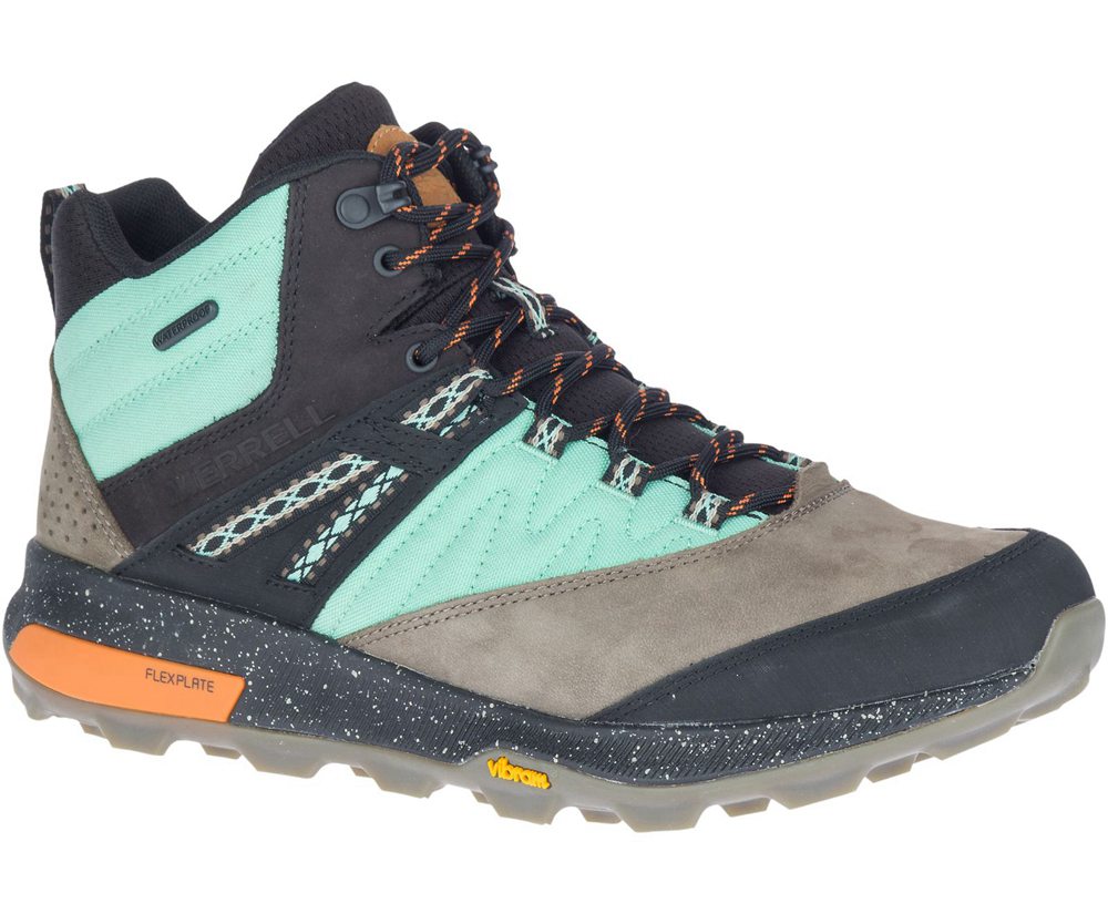 Kozaki Merrell Męskie Kolorowe - Zion Mid Waterproof X Unlikely Hikers - 053769-YKZ